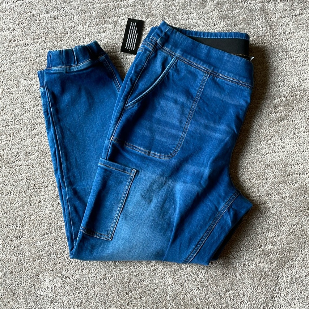 Denim & Co Comfy Knit jogger jeans XL A392104